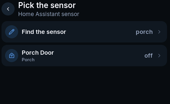Home Assistant source search finding an example Porch Door entity